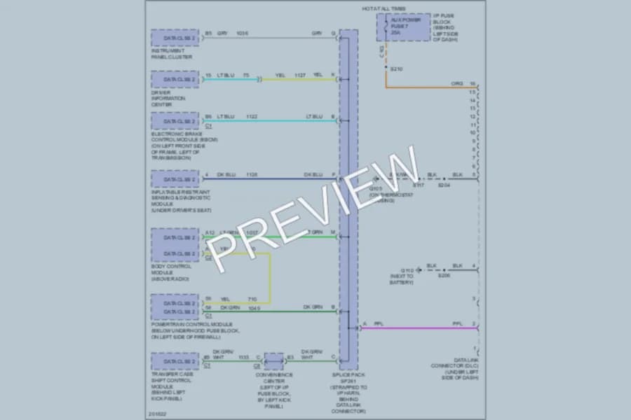 2005 GMC Safari Computer Data Lines wiring diagram preview