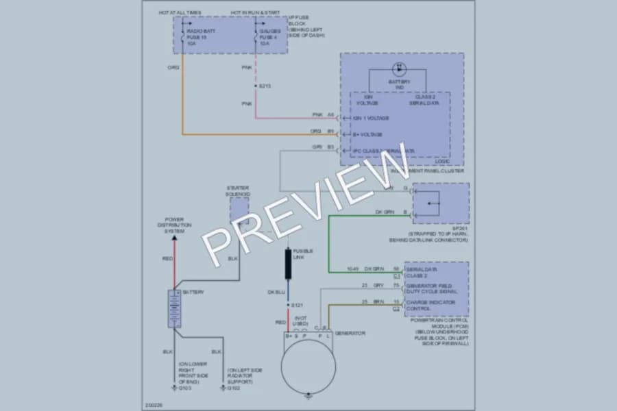 2005 GMC Safari Starting Charging wiring diagram preview