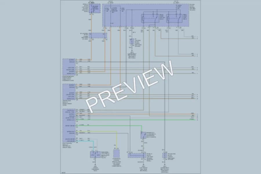 2005 HUMMER H2 Power Door Locks wiring diagram preview