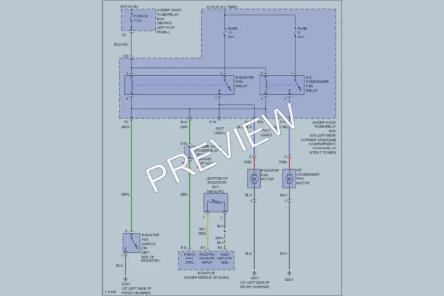 2005 Honda Accord Cooling Fan wiring diagram preview