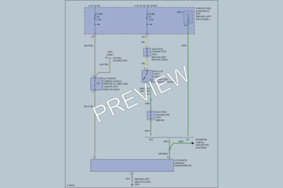 2005 Honda Accord Power Mirrors wiring diagram preview