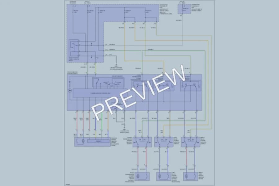 2005 Honda CRV Power Windows wiring diagram preview