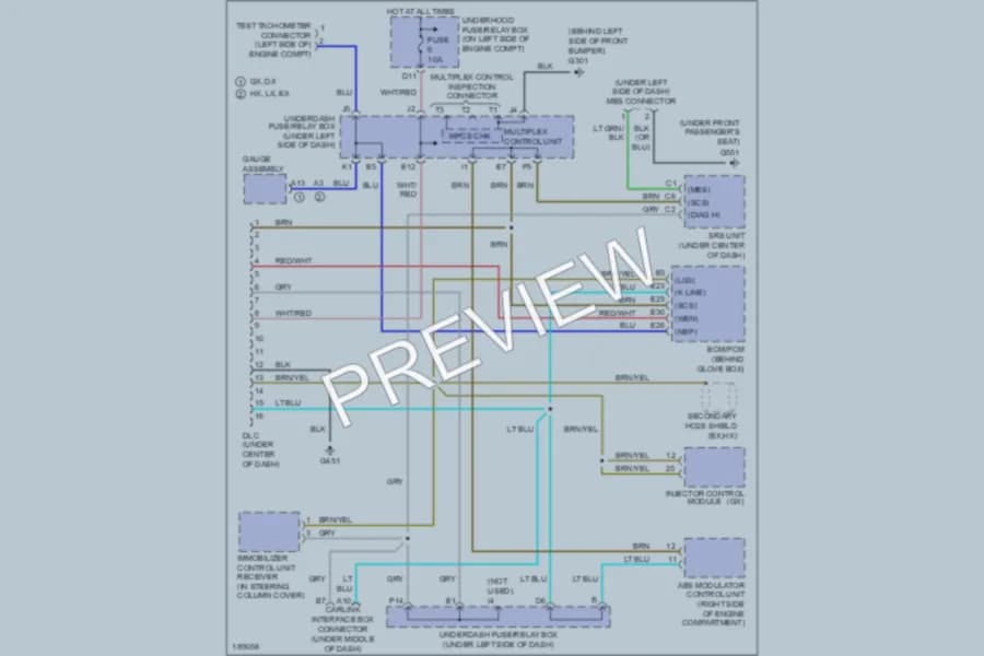 2005 Honda Civic Computer Data Lines wiring diagram preview
