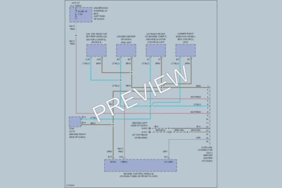 2005 Honda Insight Computer Data Lines wiring diagram preview