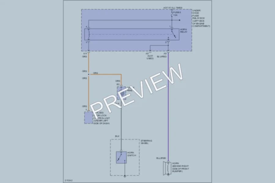 2005 Honda Insight Horn wiring diagram preview