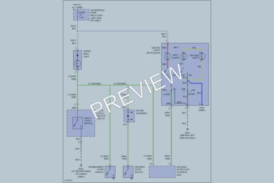 2005 Honda Insight Interior Lights wiring diagram preview