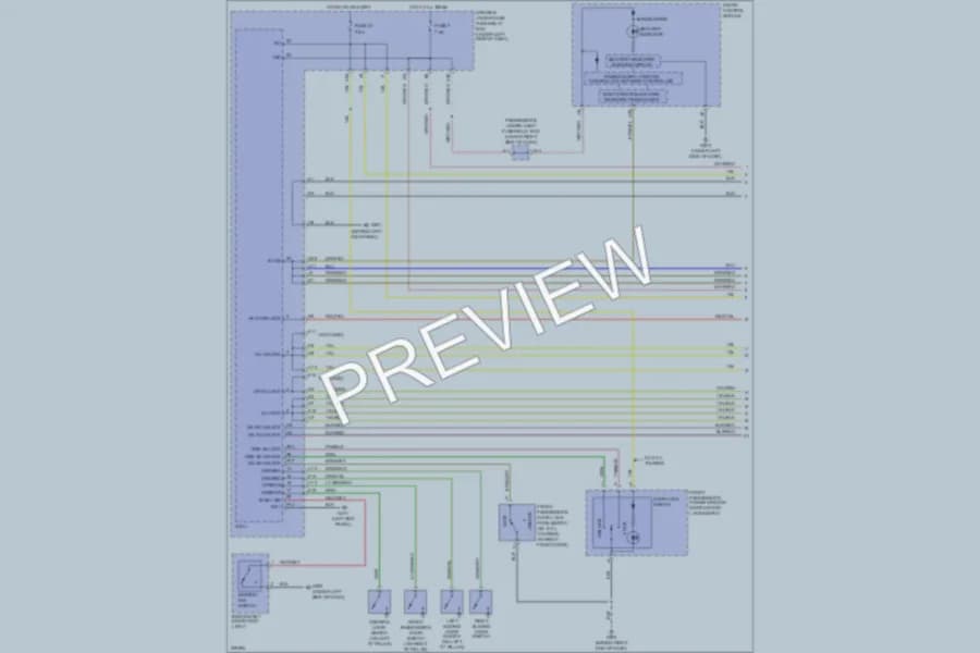 2005 Honda Odyssey Power Door Locks wiring diagram preview