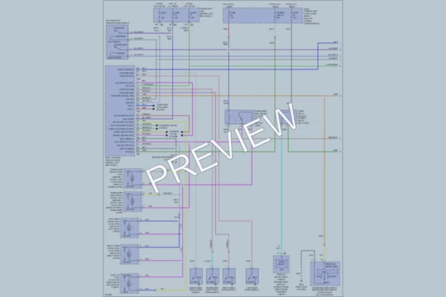 2005 Infiniti FX35 Power Door Locks wiring diagram preview