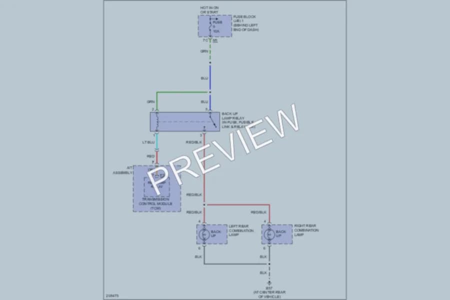 2005 Infiniti Q45 Exterior Lights wiring diagram preview