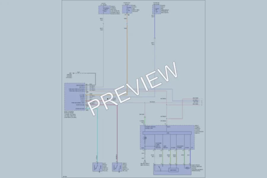 2005 Infiniti QX56 Power Windows wiring diagram preview