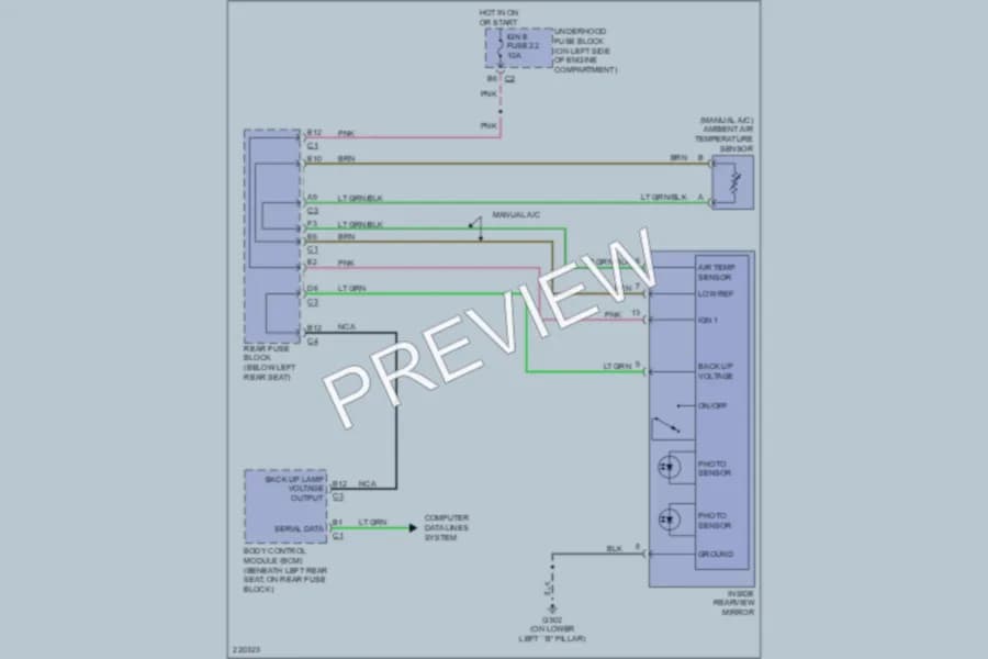 2005 Isuzu Ascender Power Mirrors wiring diagram preview