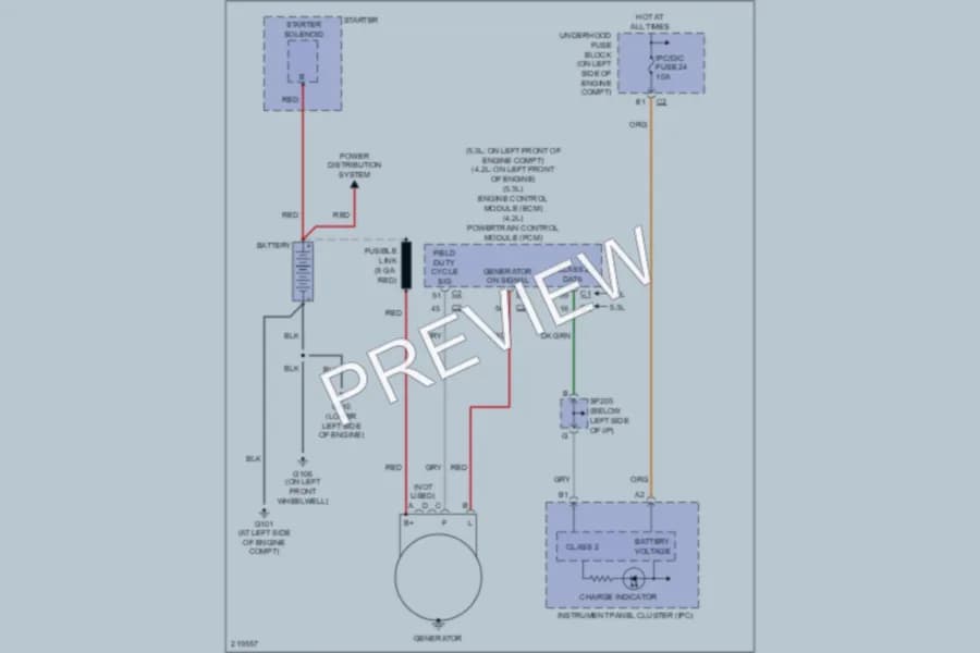 2005 Isuzu Ascender Starting Charging wiring diagram preview