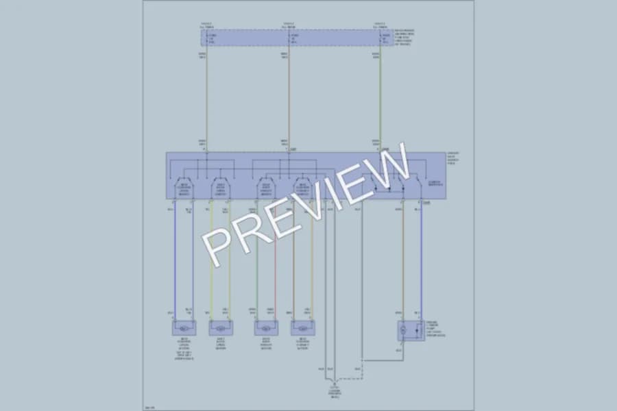 2005 Jaguar SType Power Seats wiring diagram preview