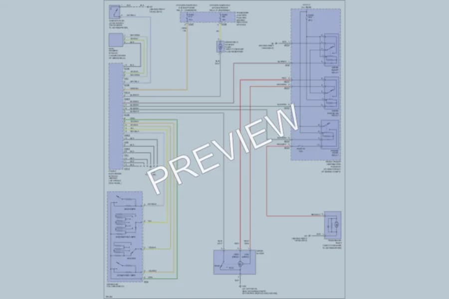 2005 Jaguar XJ8 Wiper Washer wiring diagram preview