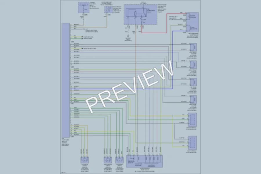 2005 Jaguar XJ8L Electronic Suspension wiring diagram preview