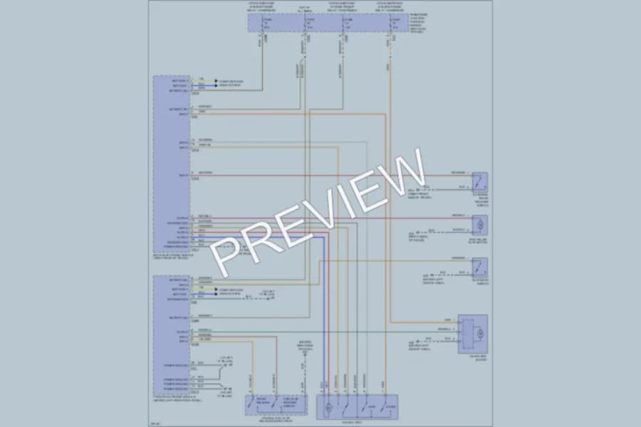 2005 Jaguar XJR Trunk Tailgate Fuel Door wiring diagram preview