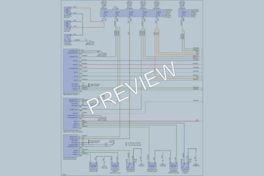 2005 Jaguar XJSuper Interior Lights wiring diagram preview