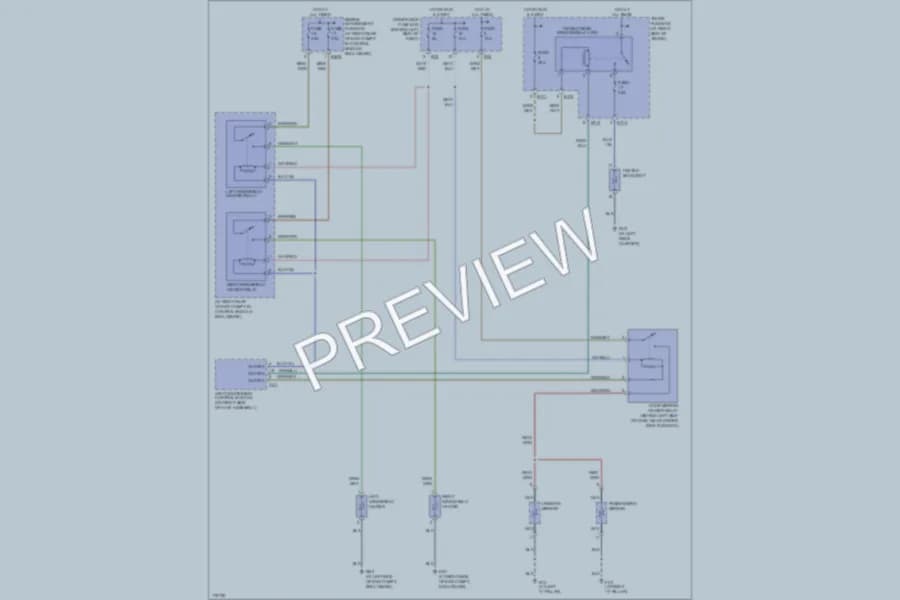 2005 Jaguar XKR Defoggers wiring diagram preview