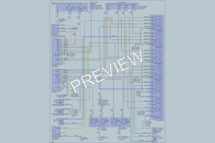 2005 Jaguar XKR Power Top Sunroof wiring diagram preview