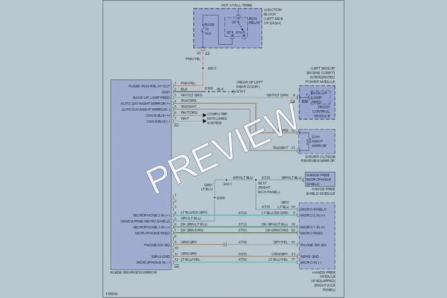 2005 Jeep GrandCherokee Power Mirrors wiring diagram preview