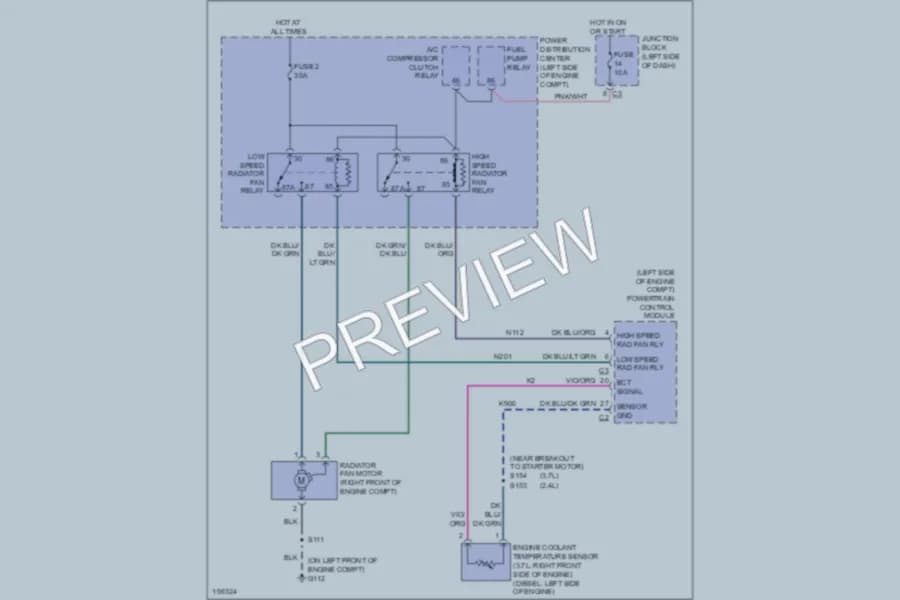2005 Jeep Liberty Cooling Fan wiring diagram preview