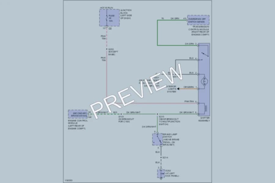 2005 Jeep Liberty Shift Interlock wiring diagram preview