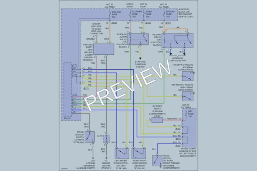 2005 Kia Optima Anti Theft wiring diagram preview