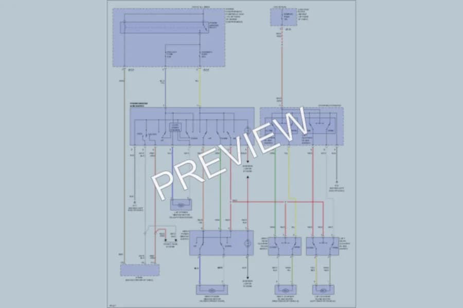 2005 Kia Sedona Power Windows wiring diagram preview