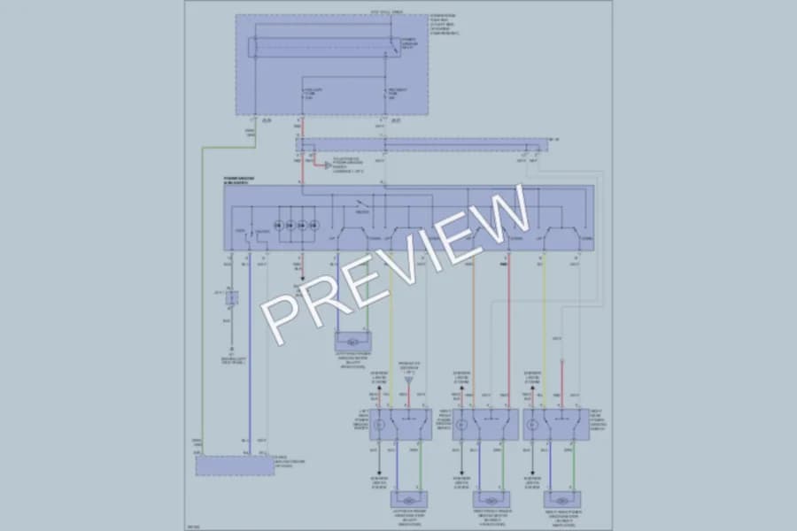 2005 Kia Sorento Power Windows wiring diagram preview