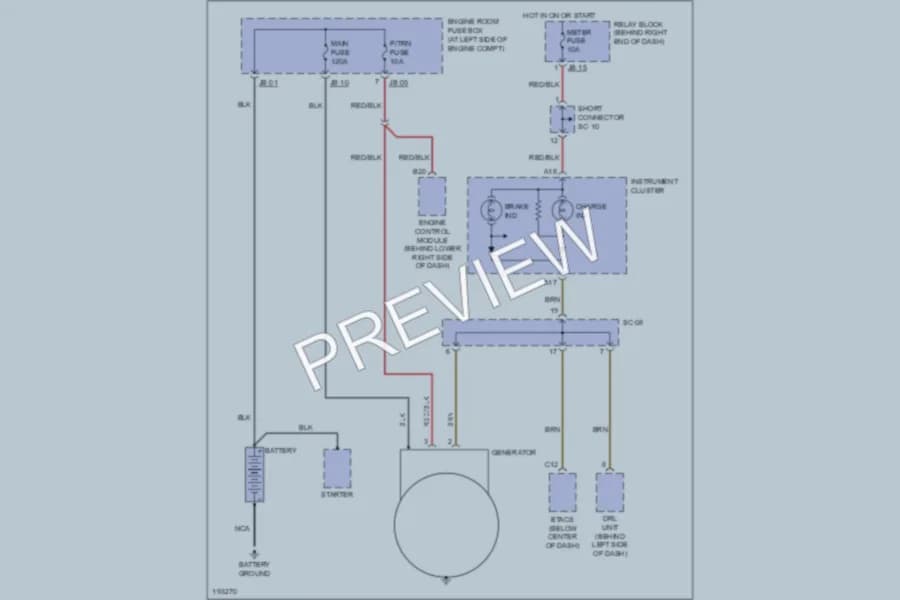 2005 Kia Sorento Starting Charging wiring diagram preview