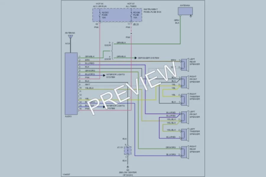 2005 Kia Spectra5 Radio wiring diagram preview