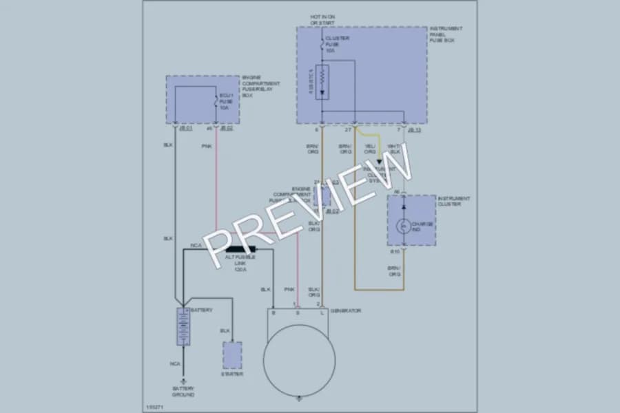 2005 Kia Spectra5 Starting Charging wiring diagram preview