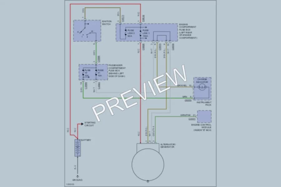 2005 LandRover Freelander Starting Charging wiring diagram preview