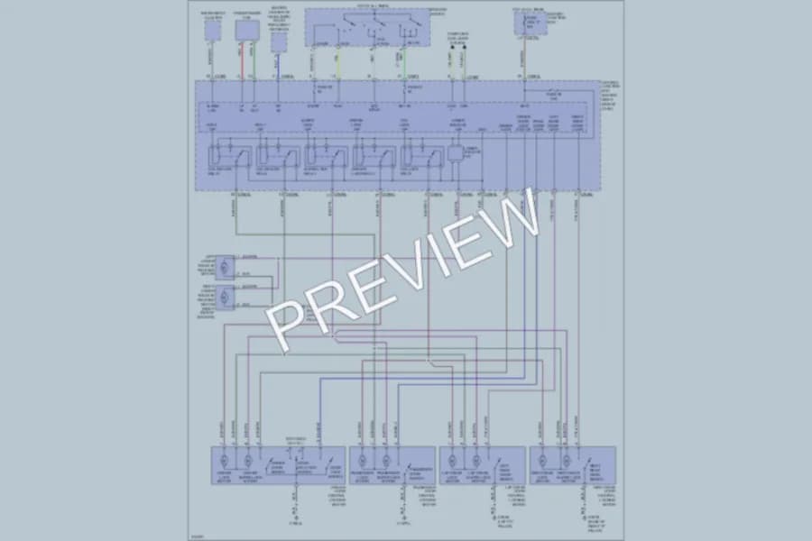 2005 LandRover LR3 Power Door Locks wiring diagram preview