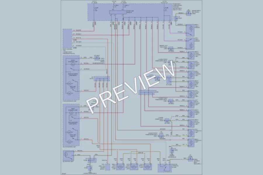 2005 LandRover RangeRover Interior Lights wiring diagram preview