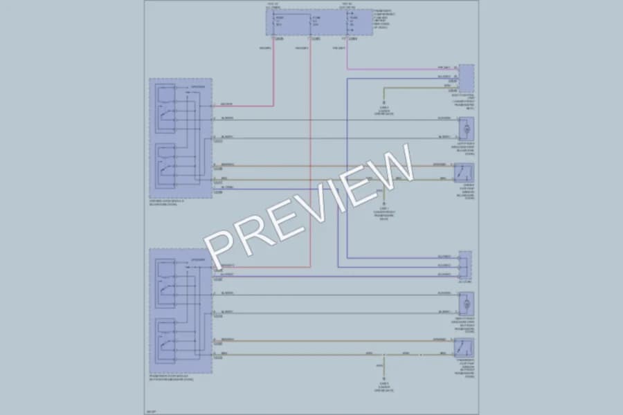 2005 LandRover RangeRover Power Windows wiring diagram preview
