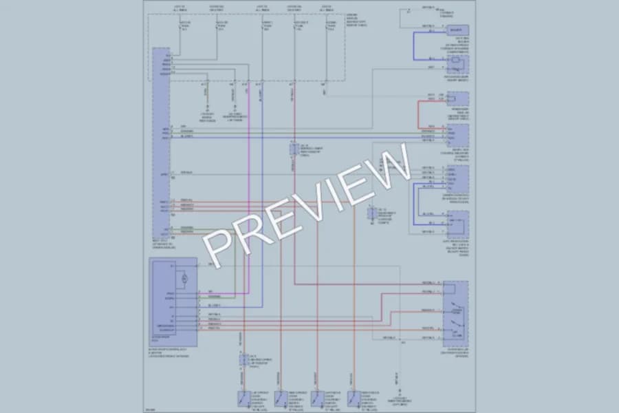 2005 Lexus ES330 Power Top Sunroof wiring diagram preview