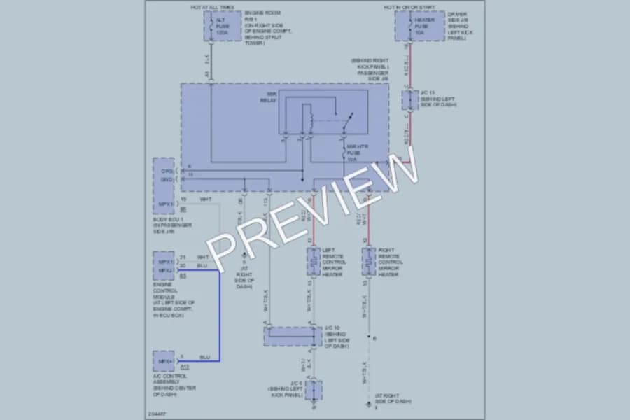 2005 Lexus GS300 Defoggers wiring diagram preview