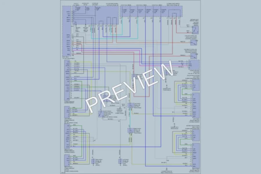 2005 Lexus LX470 Power Windows wiring diagram preview