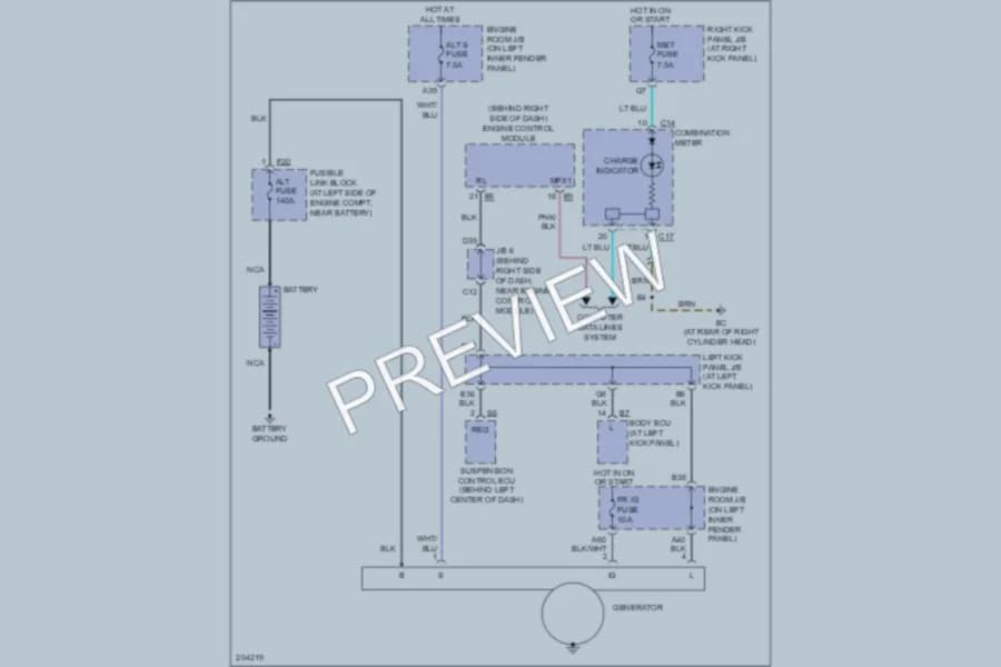 2005 Lexus LX470 Starting Charging wiring diagram preview