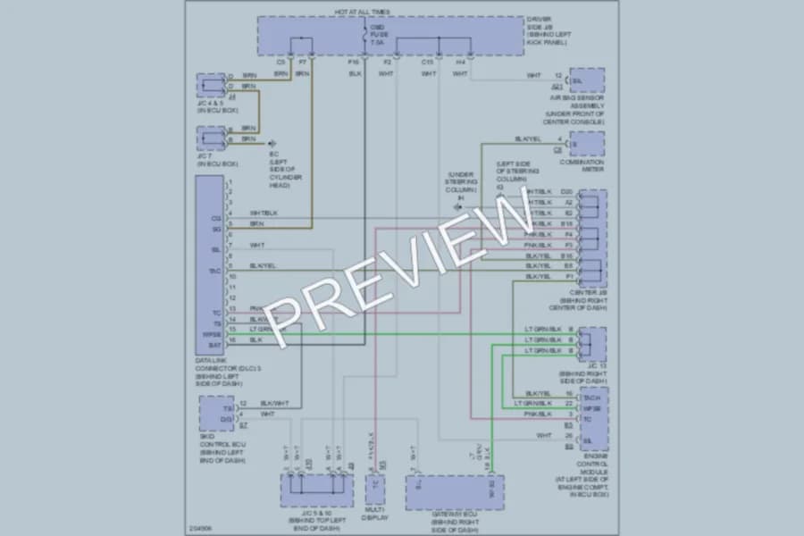 2005 Lexus SC430 Computer Data Lines wiring diagram preview