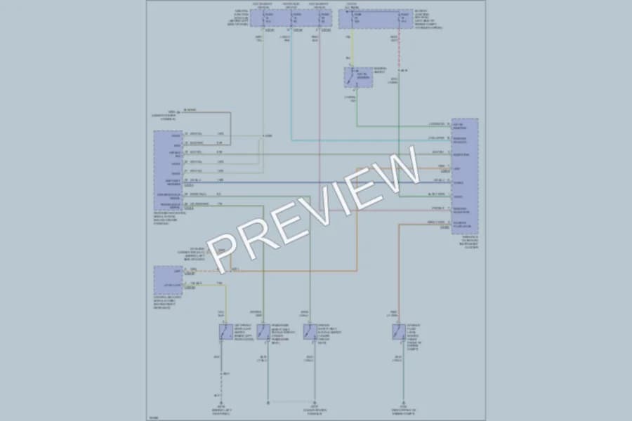 2005 Lincoln Aviator Warning Systems wiring diagram preview