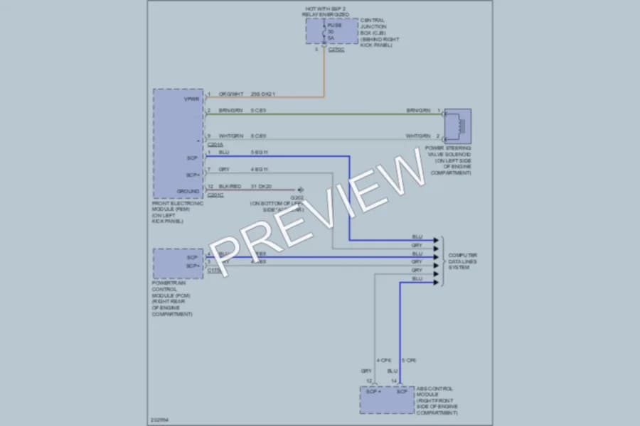 2005 Lincoln LS Electronic Power Steering wiring diagram preview