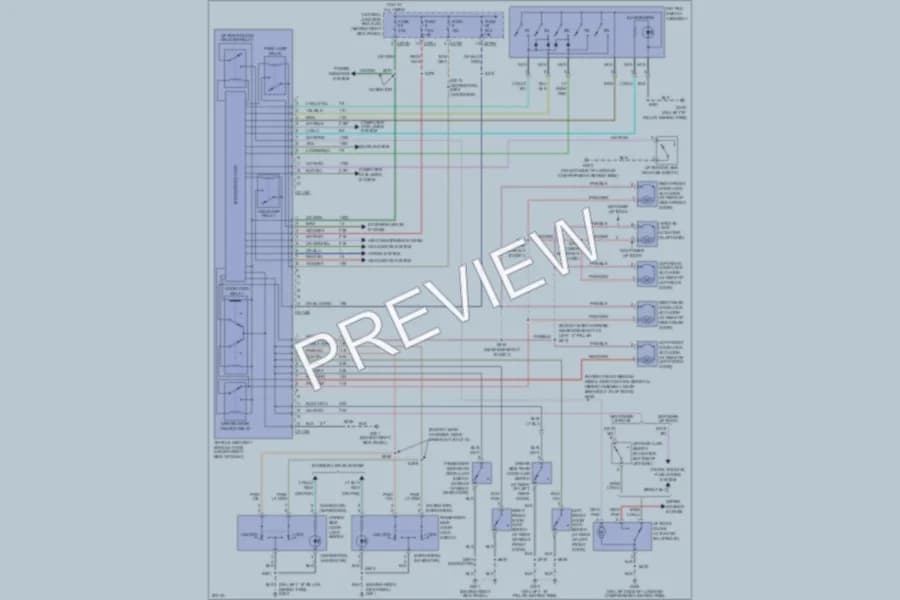 2005 Lincoln Navigator Power Door Locks wiring diagram preview