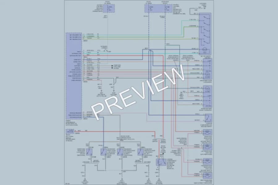 2005 Lincoln TownCar Power Door Locks wiring diagram preview