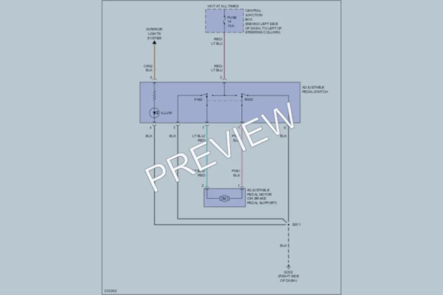 2005 Lincoln TownCar Power Seats wiring diagram preview