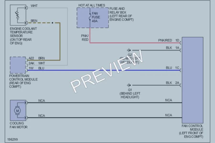 2005 Mazda 3 Cooling Fan wiring diagram preview