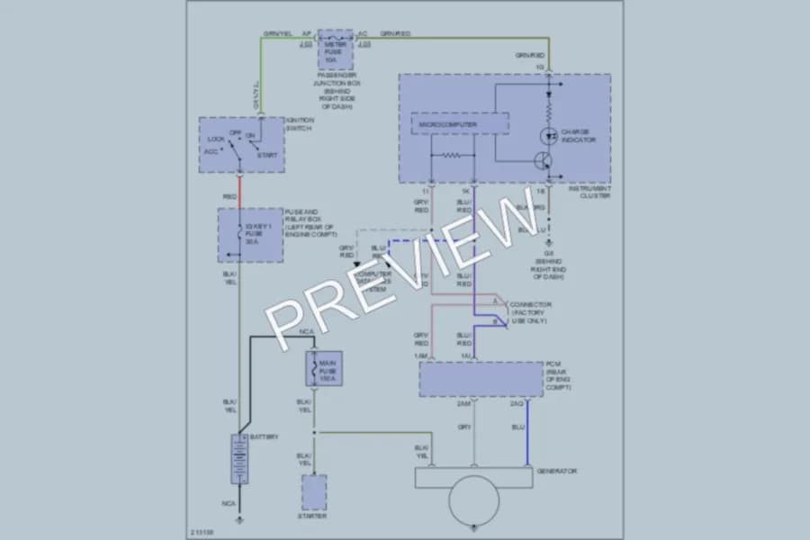 2005 Mazda 3 Starting Charging wiring diagram preview