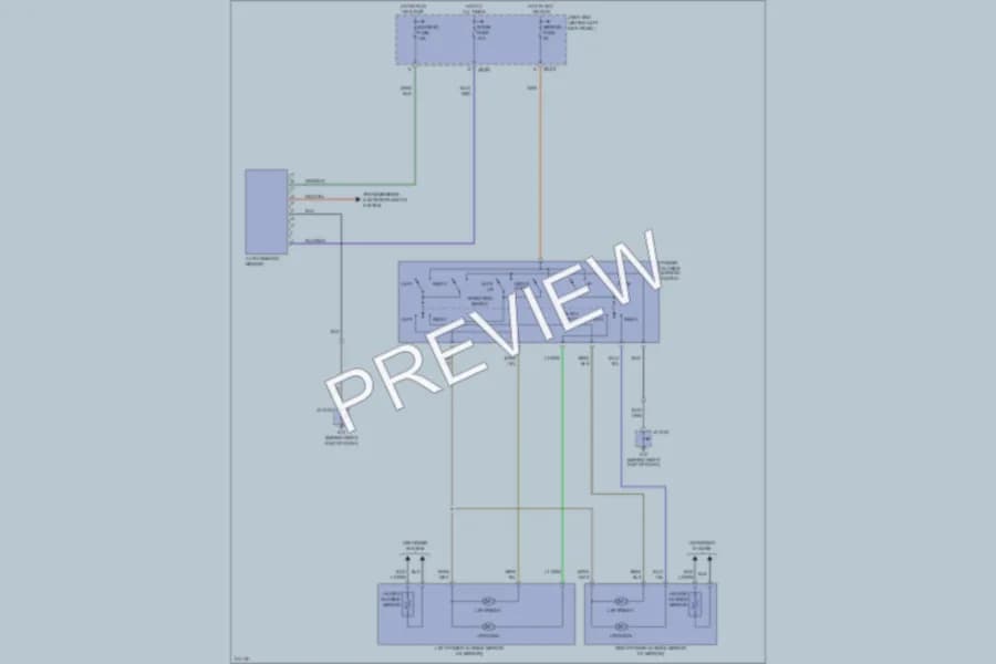 2005 Mazda 6 Power Mirrors wiring diagram preview