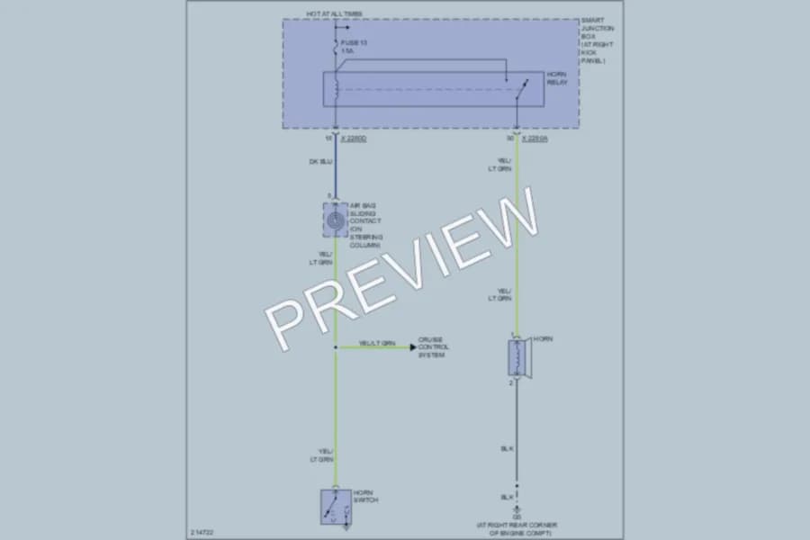 2005 Mazda B4000 Horn wiring diagram preview